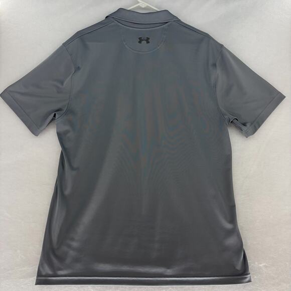 Mens Under Armour Heatgear Loose Fit Polo Golf Shirt Size Large Gray L - Picture 2 of 15